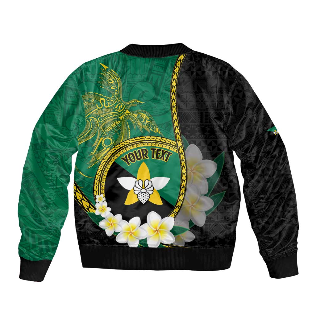 Personalised PNG Enga Provins Bomber Jacket Papua New Guinea Plumeria Melanesian Pattern - Aussie Hoodie