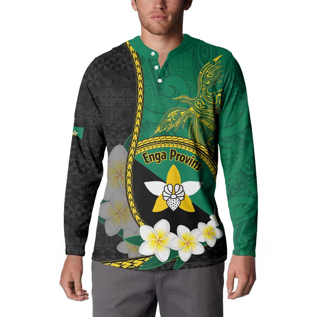 Personalised PNG Enga Provins Button Sweatshirt Papua New Guinea Plumeria Melanesian Pattern - Aussie Hoodie