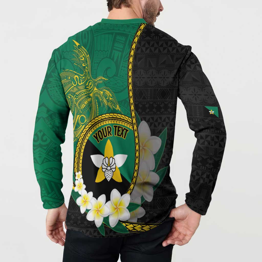 Personalised PNG Enga Provins Button Sweatshirt Papua New Guinea Plumeria Melanesian Pattern - Aussie Hoodie