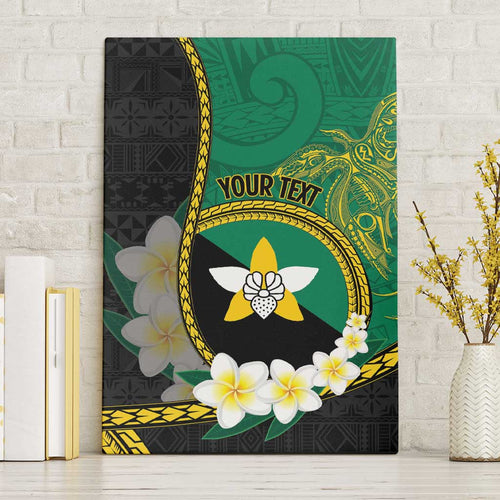 Personalised PNG Enga Provins Canvas Wall Art Papua New Guinea Plumeria Melanesian Pattern - Aussie Hoodie