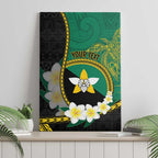 Personalised PNG Enga Provins Canvas Wall Art Papua New Guinea Plumeria Melanesian Pattern - Aussie Hoodie