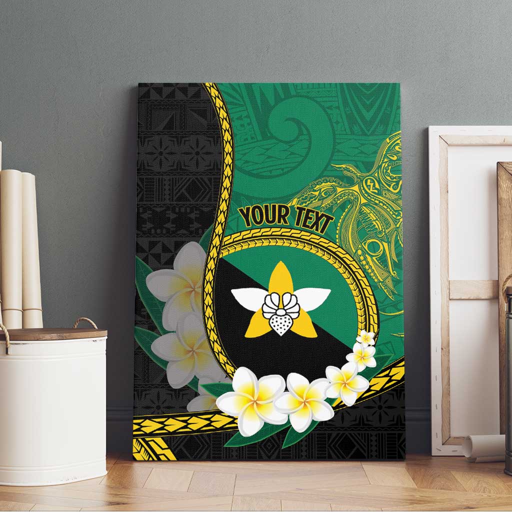 Personalised PNG Enga Provins Canvas Wall Art Papua New Guinea Plumeria Melanesian Pattern - Aussie Hoodie