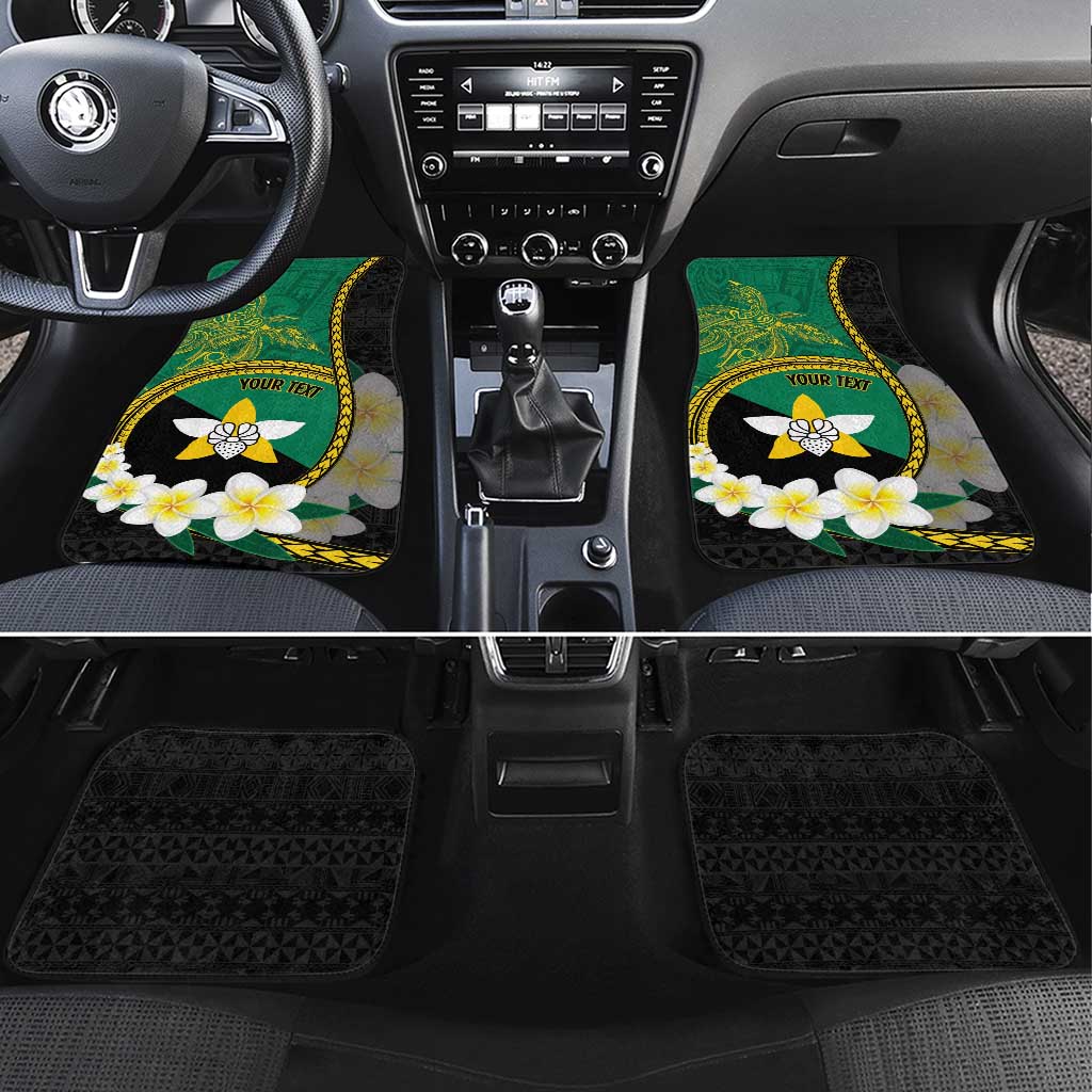 Personalised PNG Enga Provins Car Mats Papua New Guinea Plumeria Melanesian Pattern - Aussie Hoodie