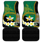 Personalised PNG Enga Provins Car Mats Papua New Guinea Plumeria Melanesian Pattern - Aussie Hoodie