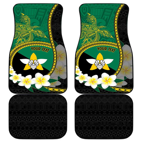 Personalised PNG Enga Provins Car Mats Papua New Guinea Plumeria Melanesian Pattern - Aussie Hoodie