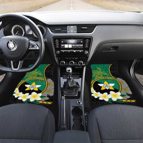 Personalised PNG Enga Provins Car Mats Papua New Guinea Plumeria Melanesian Pattern - Aussie Hoodie