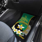 Personalised PNG Enga Provins Car Mats Papua New Guinea Plumeria Melanesian Pattern - Aussie Hoodie