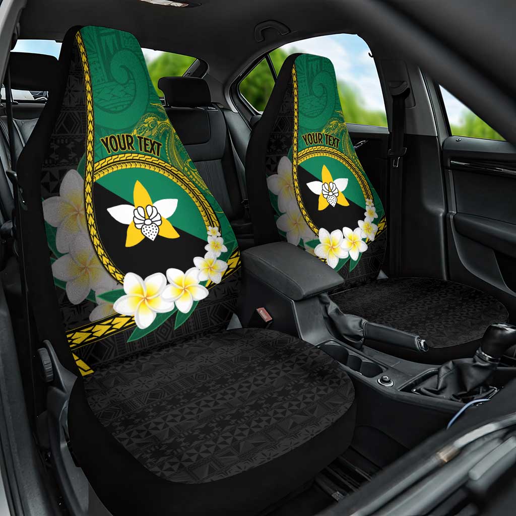 Personalised PNG Enga Provins Car Seat Cover Papua New Guinea Plumeria Melanesian Pattern - Aussie Hoodie
