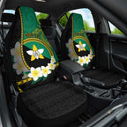 Personalised PNG Enga Provins Car Seat Cover Papua New Guinea Plumeria Melanesian Pattern - Aussie Hoodie