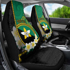 Personalised PNG Enga Provins Car Seat Cover Papua New Guinea Plumeria Melanesian Pattern - Aussie Hoodie