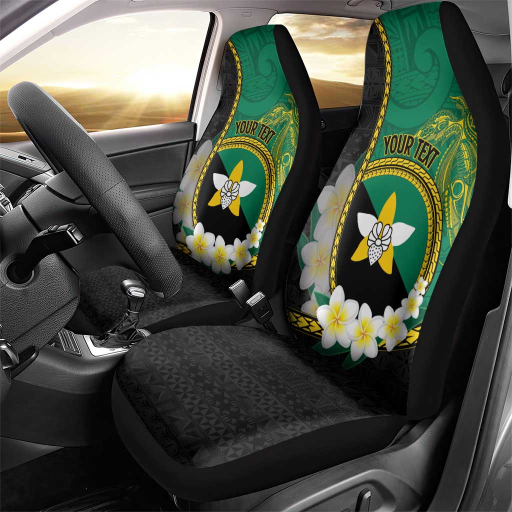 Personalised PNG Enga Provins Car Seat Cover Papua New Guinea Plumeria Melanesian Pattern - Aussie Hoodie