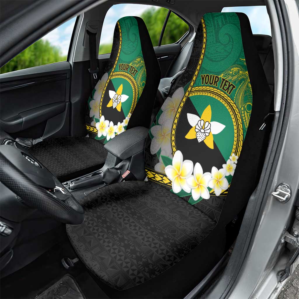 Personalised PNG Enga Provins Car Seat Cover Papua New Guinea Plumeria Melanesian Pattern - Aussie Hoodie