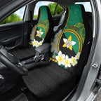 Personalised PNG Enga Provins Car Seat Cover Papua New Guinea Plumeria Melanesian Pattern - Aussie Hoodie