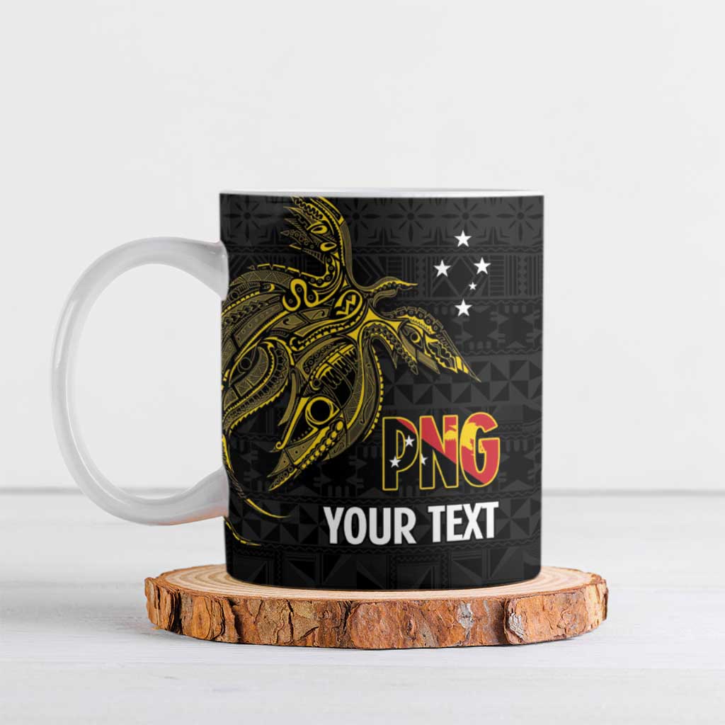 Personalised PNG Enga Provins Ceramic Mug Papua New Guinea Plumeria Melanesian Pattern - Aussie Hoodie