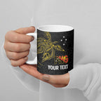 Personalised PNG Enga Provins Ceramic Mug Papua New Guinea Plumeria Melanesian Pattern - Aussie Hoodie