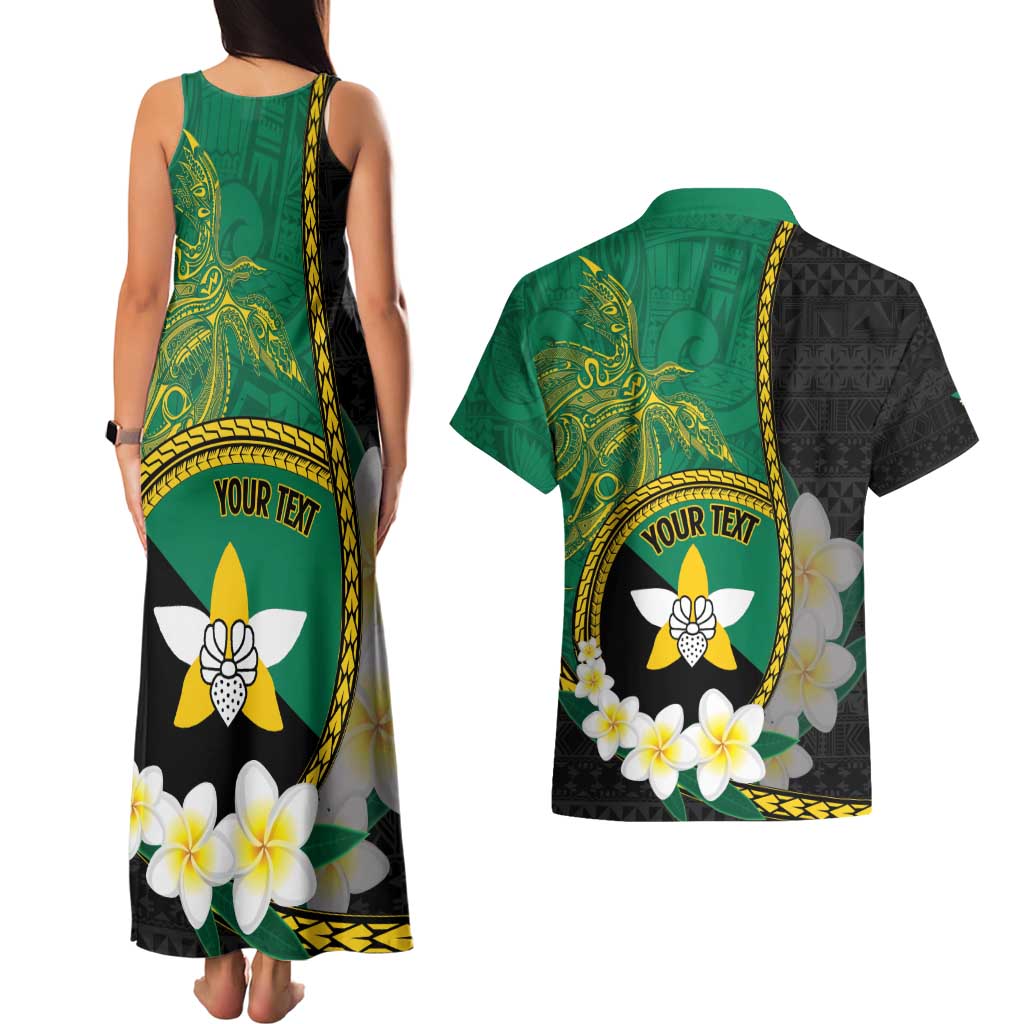 Personalised PNG Enga Provins Couples Matching Tank Maxi Dress and Hawaiian Shirt Papua New Guinea Plumeria Melanesian Pattern - Aussie Hoodie