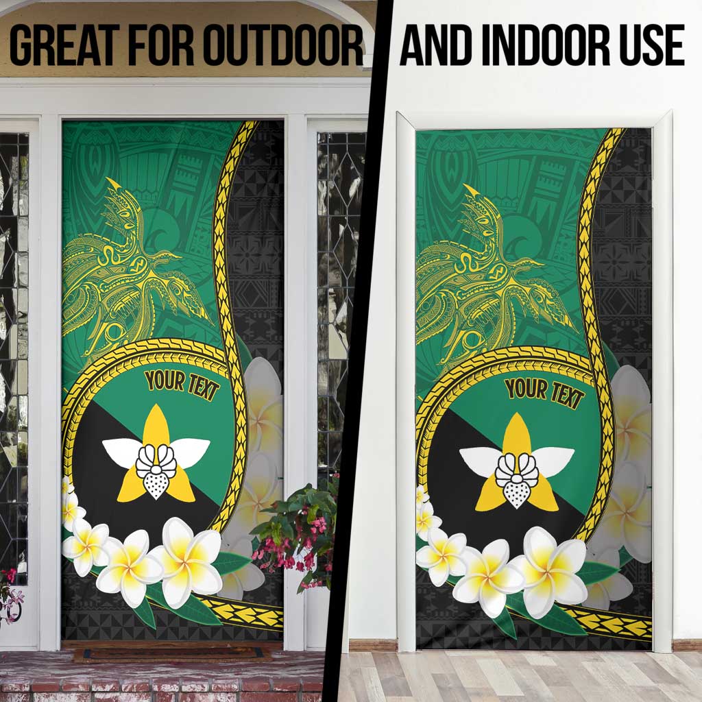 Personalised PNG Enga Provins Door Cover Papua New Guinea Plumeria Melanesian Pattern - Aussie Hoodie
