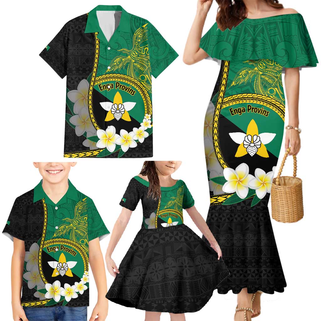 Personalised PNG Enga Provins Family Matching Mermaid Dress and Hawaiian Shirt Papua New Guinea Plumeria Melanesian Pattern - Aussie Hoodie