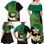 Personalised PNG Enga Provins Family Matching Off Shoulder Maxi Dress and Hawaiian Shirt Papua New Guinea Plumeria Melanesian Pattern - Aussie Hoodie
