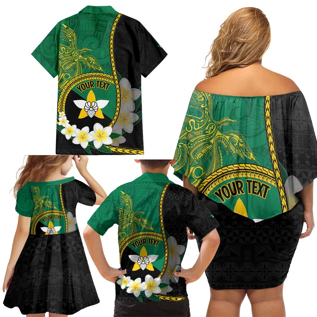Personalised PNG Enga Provins Family Matching Off Shoulder Short Dress and Hawaiian Shirt Papua New Guinea Plumeria Melanesian Pattern - Aussie Hoodie