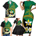 Personalised PNG Enga Provins Family Matching Short Sleeve Bodycon Dress and Hawaiian Shirt Papua New Guinea Plumeria Melanesian Pattern - Aussie Hoodie
