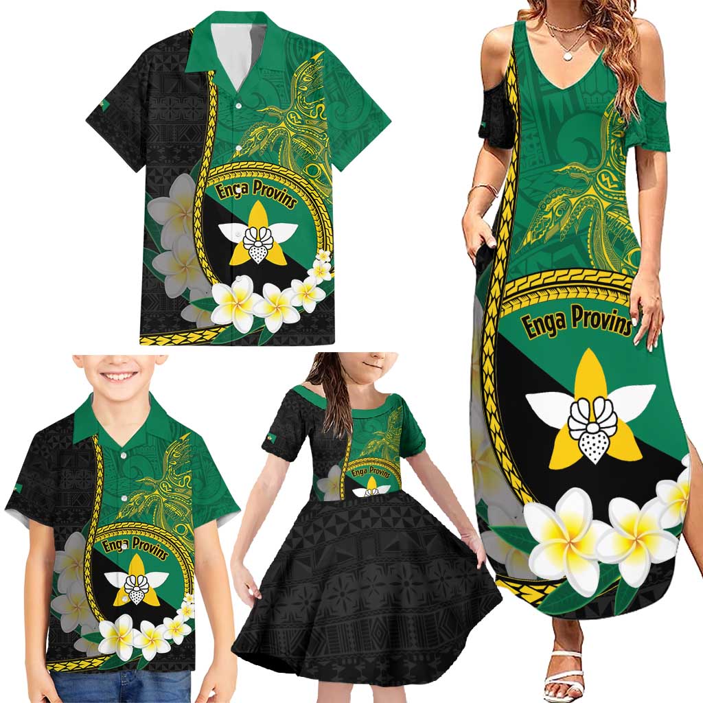 Personalised PNG Enga Provins Family Matching Summer Maxi Dress and Hawaiian Shirt Papua New Guinea Plumeria Melanesian Pattern - Aussie Hoodie
