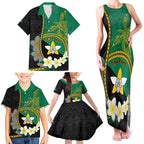 Personalised PNG Enga Provins Family Matching Tank Maxi Dress and Hawaiian Shirt Papua New Guinea Plumeria Melanesian Pattern - Aussie Hoodie