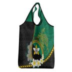 Personalised PNG Enga Provins Grocery Bag Papua New Guinea Plumeria Melanesian Pattern - Aussie Hoodie
