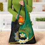 Personalised PNG Enga Provins Grocery Bag Papua New Guinea Plumeria Melanesian Pattern - Aussie Hoodie
