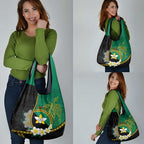 Personalised PNG Enga Provins Grocery Bag Papua New Guinea Plumeria Melanesian Pattern - Aussie Hoodie