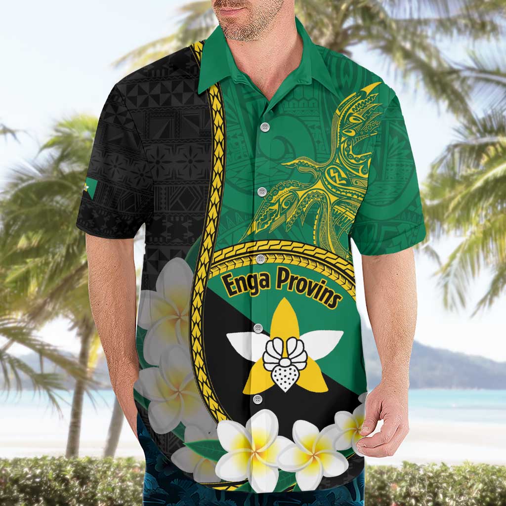 Personalised PNG Enga Provins Hawaiian Shirt Papua New Guinea Plumeria Melanesian Pattern - Aussie Hoodie