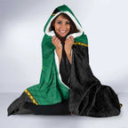 Personalised PNG Enga Provins Hooded Blanket Papua New Guinea Plumeria Melanesian Pattern - Aussie Hoodie