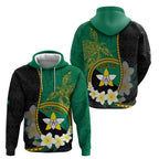 Personalised PNG Enga Provins Hoodie Papua New Guinea Plumeria Melanesian Pattern - Aussie Hoodie