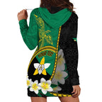 Personalised PNG Enga Provins Hoodie Dress Papua New Guinea Plumeria Melanesian Pattern - Aussie Hoodie