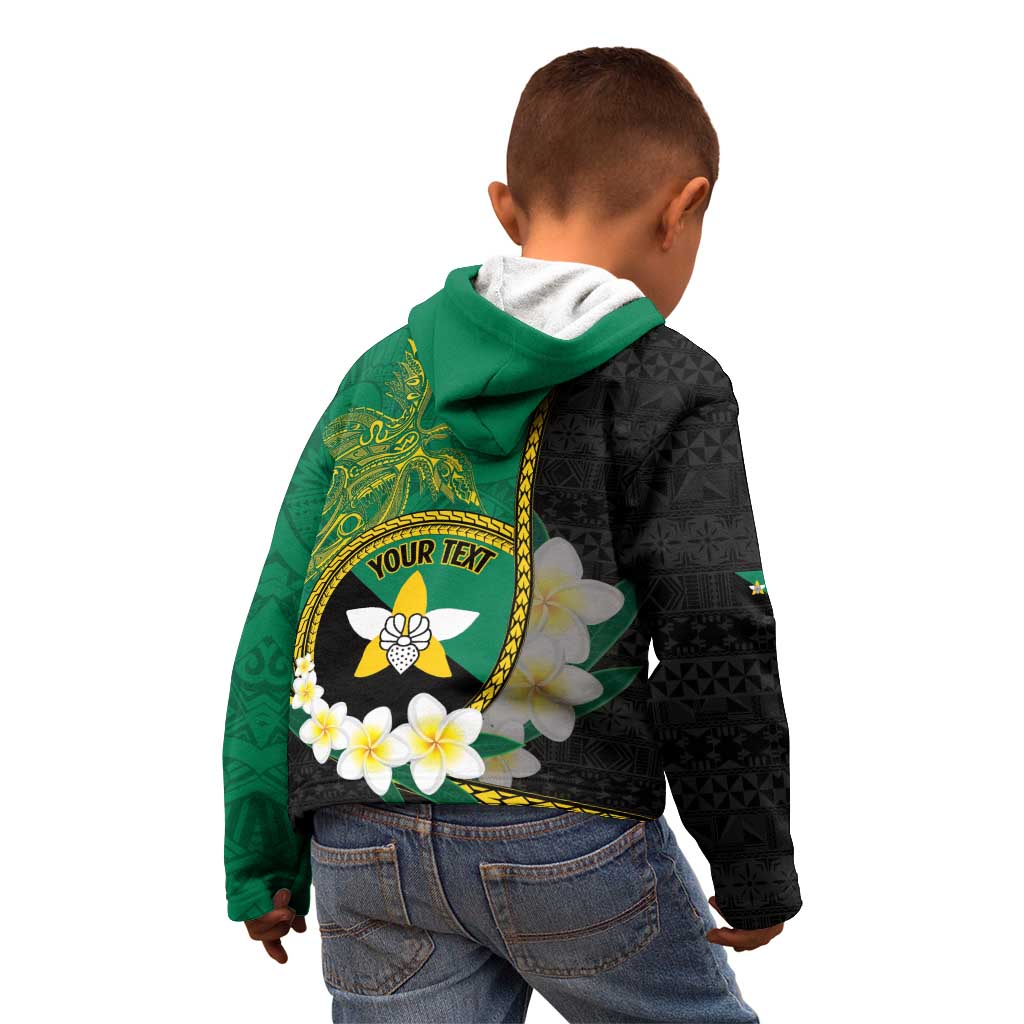 Personalised PNG Enga Provins Kid Hoodie Papua New Guinea Plumeria Melanesian Pattern - Aussie Hoodie
