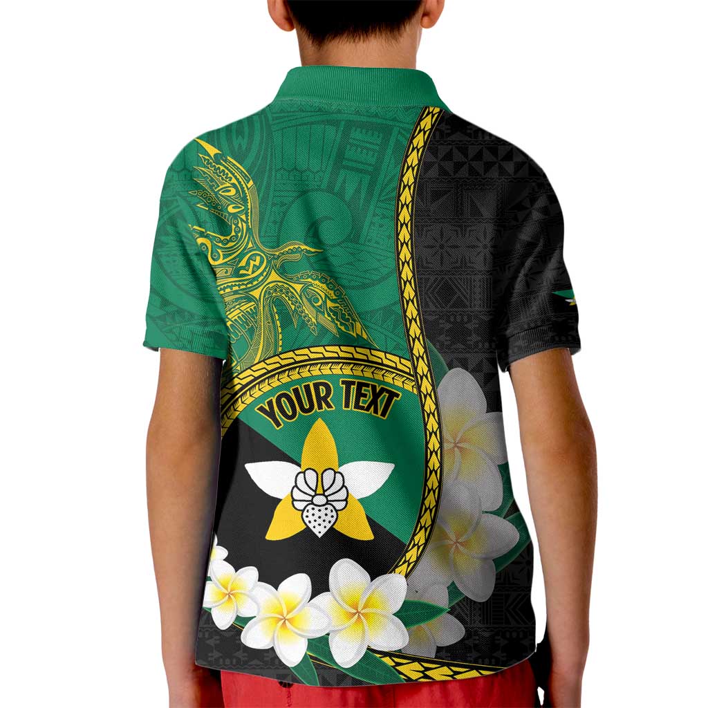 Personalised PNG Enga Provins Kid Polo Shirt Papua New Guinea Plumeria Melanesian Pattern - Aussie Hoodie