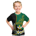 Personalised PNG Enga Provins Kid T Shirt Papua New Guinea Plumeria Melanesian Pattern - Aussie Hoodie