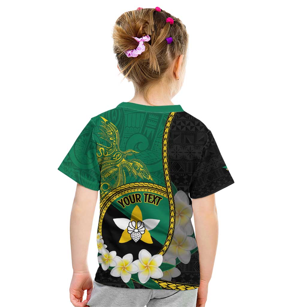 Personalised PNG Enga Provins Kid T Shirt Papua New Guinea Plumeria Melanesian Pattern - Aussie Hoodie