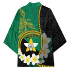 Personalised PNG Enga Provins Kimono Papua New Guinea Plumeria Melanesian Pattern - Aussie Hoodie