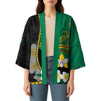 Personalised PNG Enga Provins Kimono Papua New Guinea Plumeria Melanesian Pattern - Aussie Hoodie