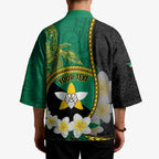 Personalised PNG Enga Provins Kimono Papua New Guinea Plumeria Melanesian Pattern - Aussie Hoodie