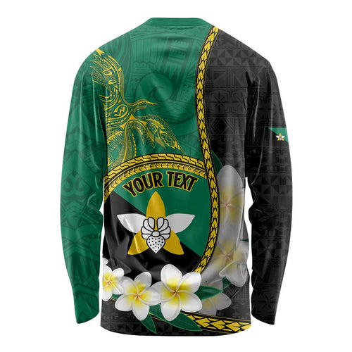 Personalised PNG Enga Provins Long Sleeve Shirt Papua New Guinea Plumeria Melanesian Pattern - Aussie Hoodie