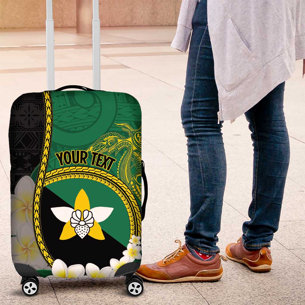 Personalised PNG Enga Provins Luggage Cover Papua New Guinea Plumeria Melanesian Pattern - Aussie Hoodie