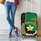 Personalised PNG Enga Provins Luggage Cover Papua New Guinea Plumeria Melanesian Pattern - Aussie Hoodie