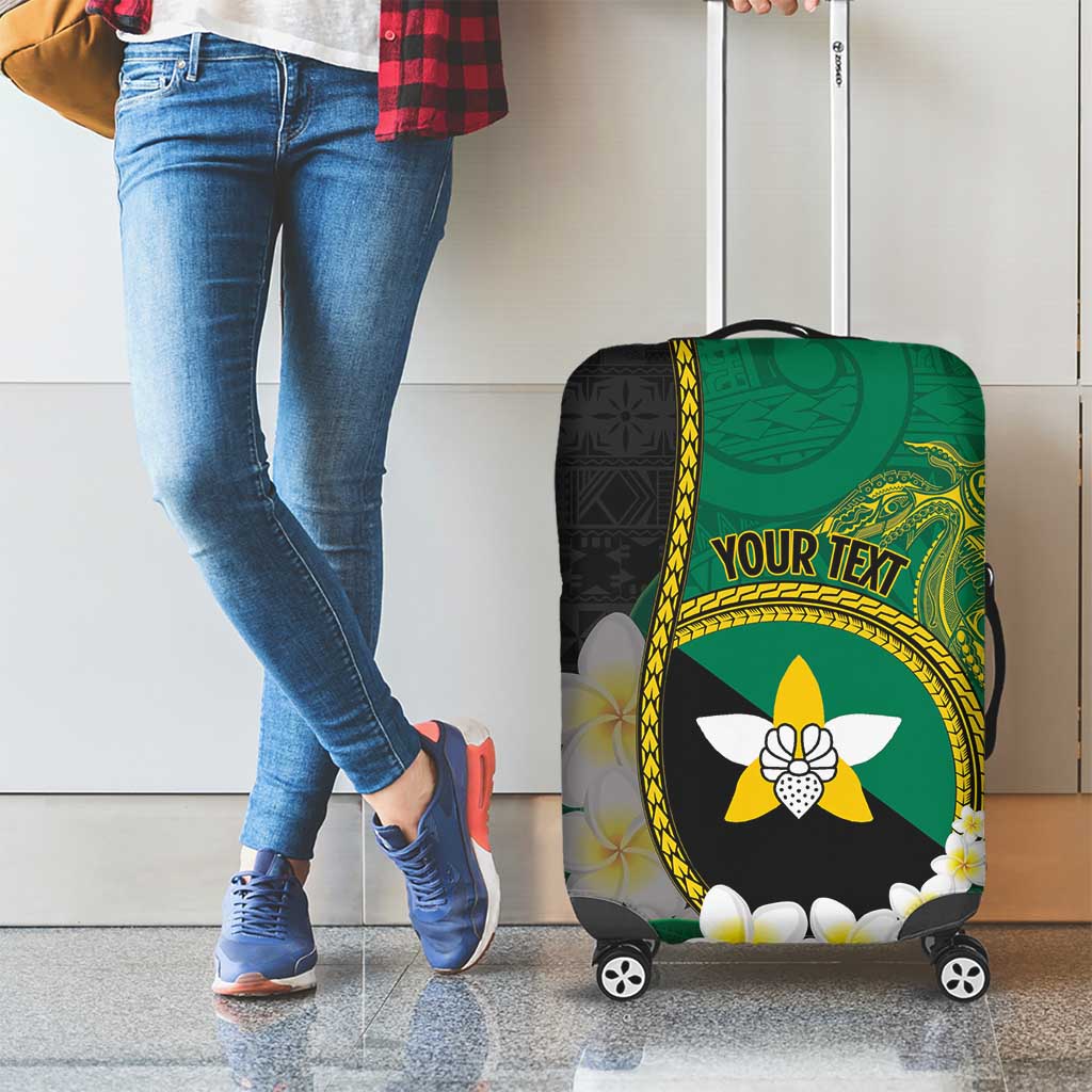 Personalised PNG Enga Provins Luggage Cover Papua New Guinea Plumeria Melanesian Pattern - Aussie Hoodie