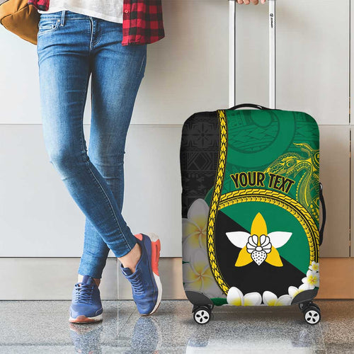 Personalised PNG Enga Provins Luggage Cover Papua New Guinea Plumeria Melanesian Pattern - Aussie Hoodie