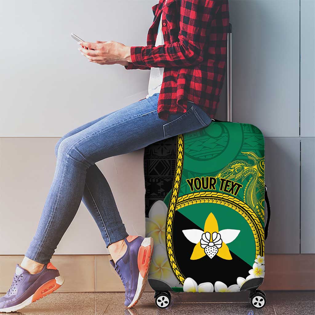 Personalised PNG Enga Provins Luggage Cover Papua New Guinea Plumeria Melanesian Pattern - Aussie Hoodie
