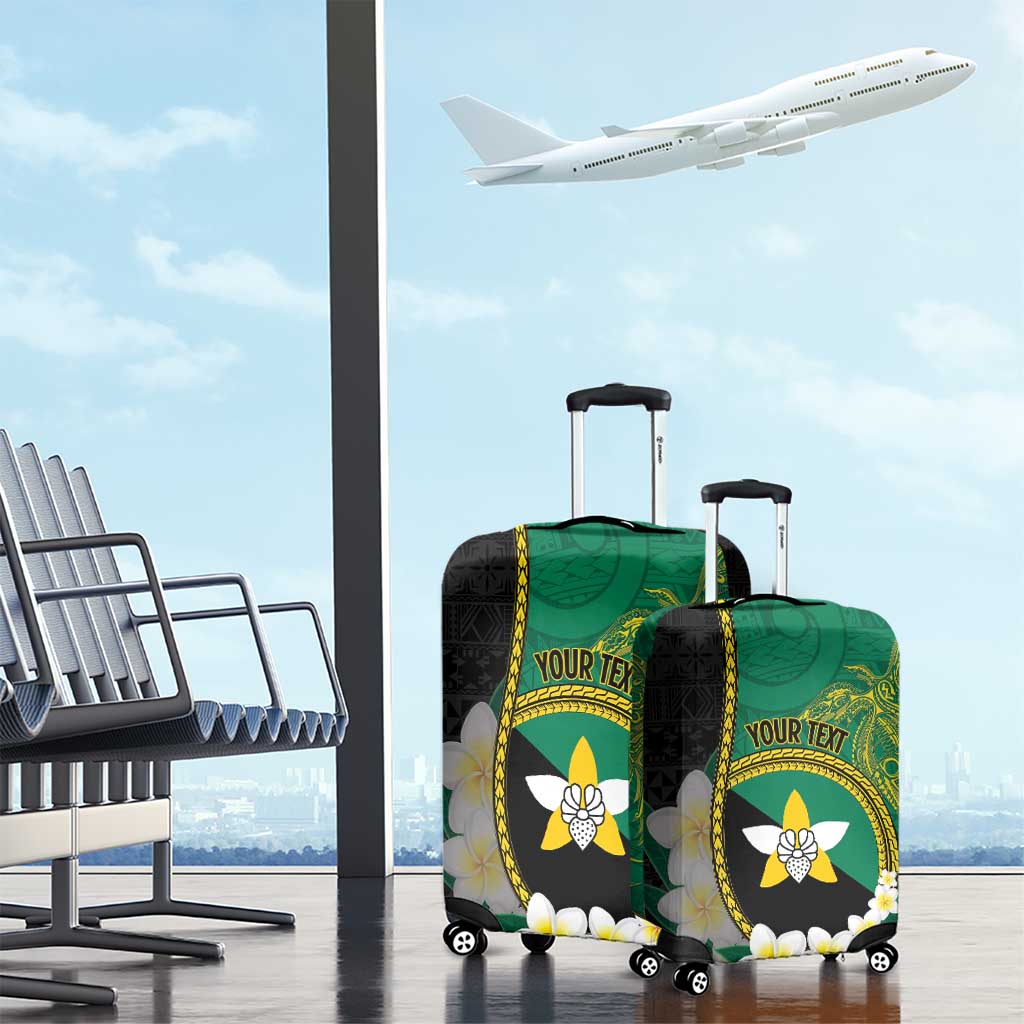 Personalised PNG Enga Provins Luggage Cover Papua New Guinea Plumeria Melanesian Pattern - Aussie Hoodie