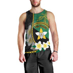 Personalised PNG Enga Provins Men Tank Top Papua New Guinea Plumeria Melanesian Pattern - Aussie Hoodie