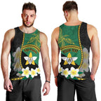 Personalised PNG Enga Provins Men Tank Top Papua New Guinea Plumeria Melanesian Pattern - Aussie Hoodie